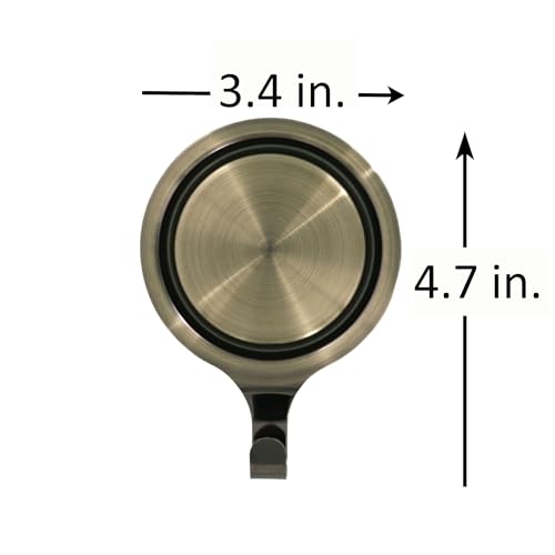 Pinch-Free Magnetic Wreath Hanger for Steel Doors - Antique Brass (1 Pack)