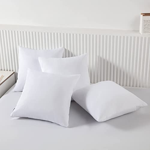 Waterproof 18x18 Pillow Protectors - Bamboo Viscose Featherproof Cover (2 Pack)
