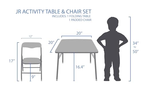 Toddler Activity Table and Padded Chair Set - Sturdy Metal Construction