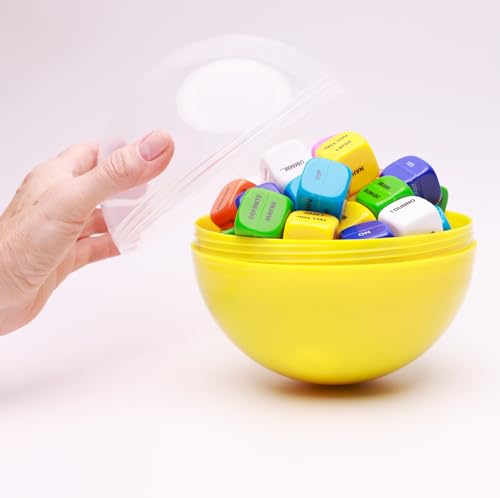 Yellow Plastic Claw Machine Capsules 6.3 Inch Jumbo Party Favor Containers - 5 pcs