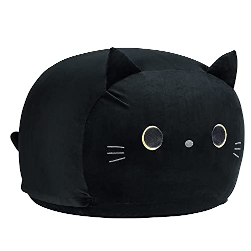 Black Cat Stuffed Animal Storage Bean Bag Chair Cover for Kids