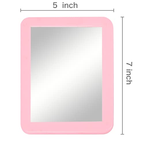 Magnetic Locker Mirror - 5x7 Real Glass, Pink Decor