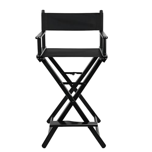 30-Inch Portable Aluminum Makeup Director's Chair, Foldable Artist Chair