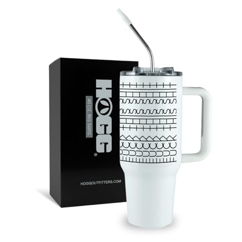 Hogg 40oz Stainless Steel Travel Mug with Hidden Message, Handle & Straw Lid