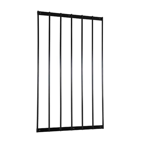 Heavy Duty Steel Window Security Bar 24 x 36 Inch - Black Powder Coated