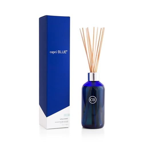 Volcano Reed Diffuser Set - Scented Fragrance Oil & Glass Bottle (8 oz)