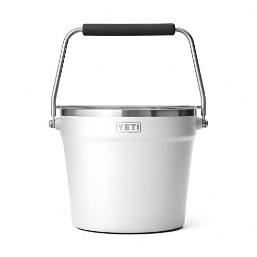 Insulated Stainless Steel Beverage Ice Bucket with Rotating Handle