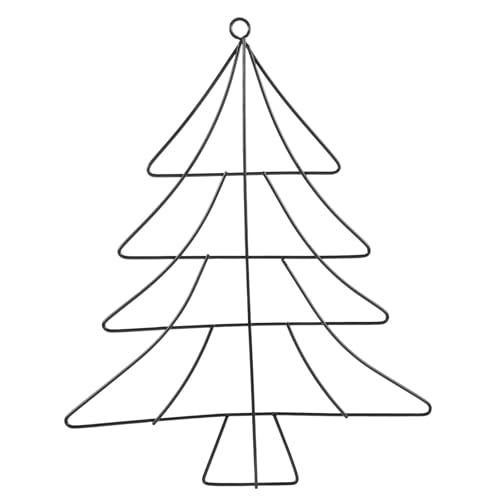 Christmas Tree Wreath Frame, 13-inch Metal Wire Garland Form for DIY Decor