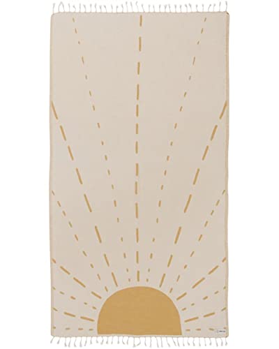 Organic Cotton Turkish Beach Towel - Quick Dry & Sand Resistant 36" x 64"
