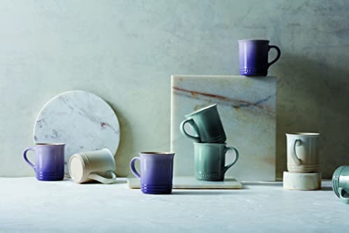 Le Creuset Vancouver Mug Set of 4 - 14 oz Sea Salt Stoneware, Heat-Resistant Coffee Cups