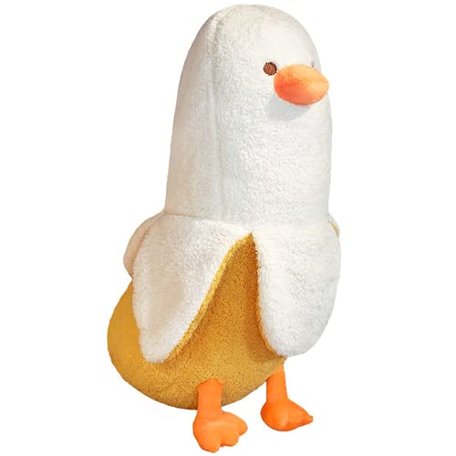 Banana Duck Plush Toy 12-Inch Soft Stuffed Animal Hugging Pillow