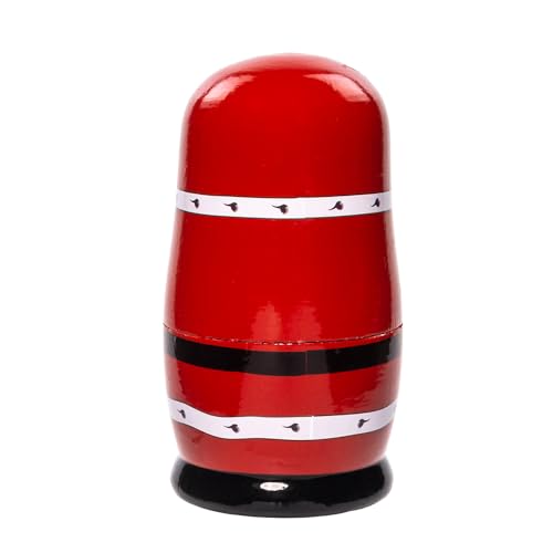 Kurt Adler Santa Nesting Doll Set - 5 Piece Holiday Matryoshka Decor