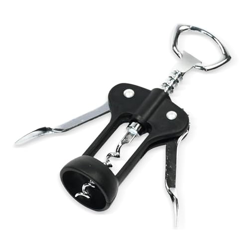 Chef Craft Select Metal Winged Corkscrew - Black & Chrome, 6.5 Inch