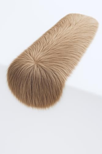 FabricLA Light Brown Faux Fur Accent Cut - 24 x 60 Inches with Rounded Edges - Holiday Decor