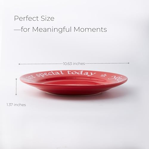 10.63-Inch Ceramic Celebration Plate - You Are Special Today Keepsake Dish