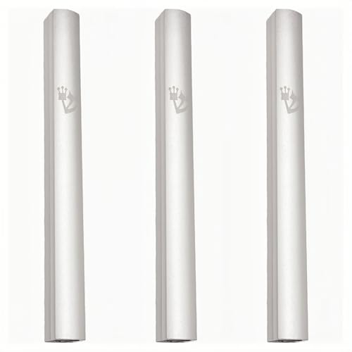 3-Pack Aluminum Mezuzah Case for Door - Waterproof Scroll Holder, Silver