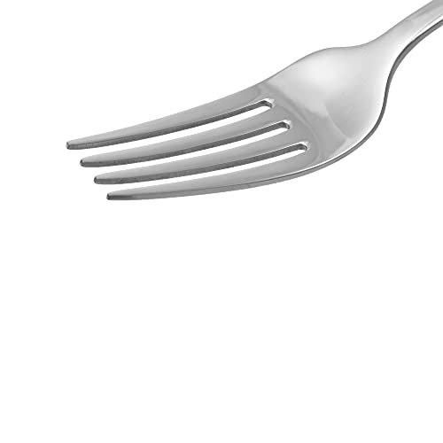 Stainless Steel Dinner Forks, Scalloped Edge Design, 12-Piece Set