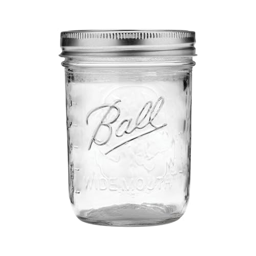 16 oz Wide Mouth Glass Mason Jars with Lids and Bands (Pack of 3)