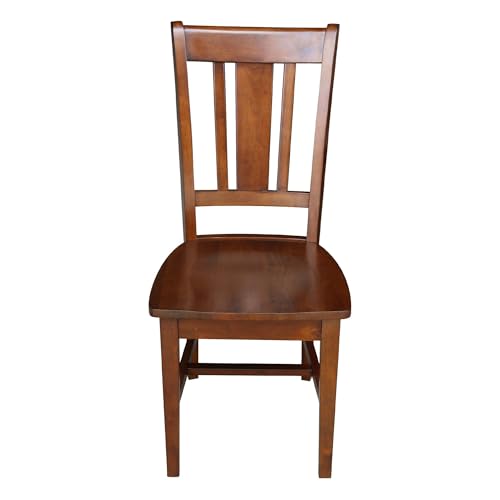Solid Wood Desk and Chair Set with Drawer - Espresso Finish