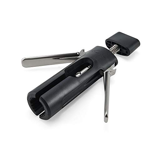 Rabbit Wing Corkscrew with Non-Stick Spiral & Bottle Opener - Black