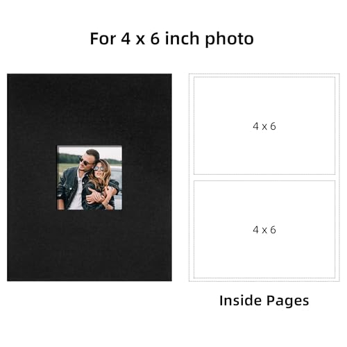 4x6 Photo Album with Linen Cover - 200 Pocket Slip-in Organizer