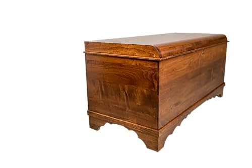 46-Inch Solid Wood Hope Chest with Waterfall Top and Cedar Bottom