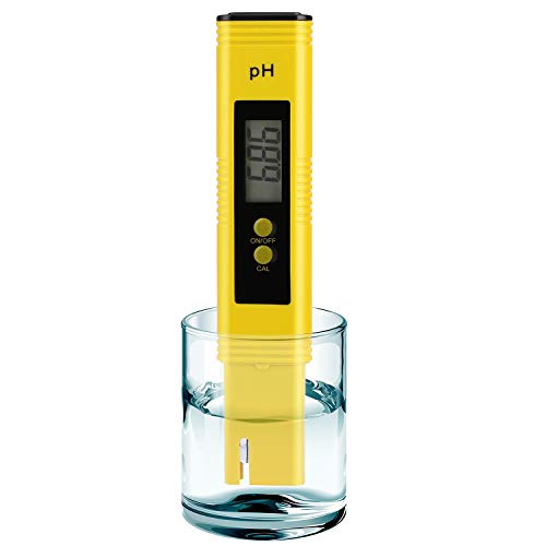 Digital pH Meter Water Tester High Accuracy Pocket Size Yellow