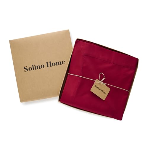 Solino Home Cotton Linen Tablecloth Scarlet Red Dru 54 x 72 in - Rectangular