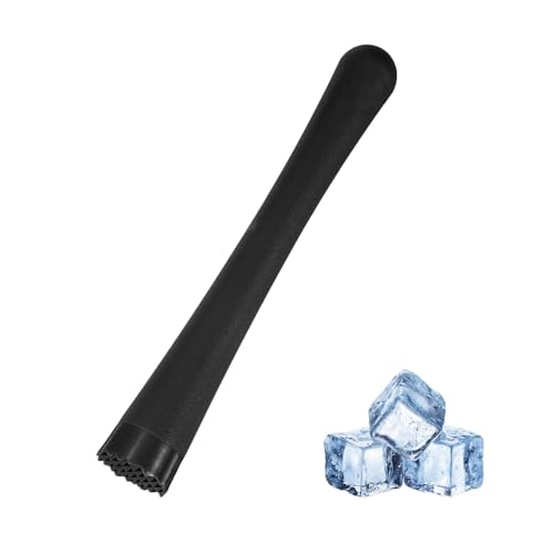 uxcell 10 Inch Black Plastic Cocktail Muddler with Convex Head - Bar & Drink Tool