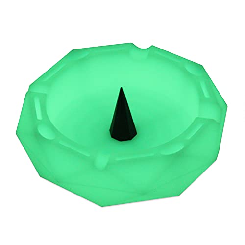 Geometric Silicone Ashtray, Glow in the Dark Unbreakable Bowl Cleaner