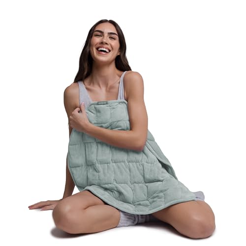 6.5lb Compact Weighted Blanket for Relaxation and Sleep, Sage Green