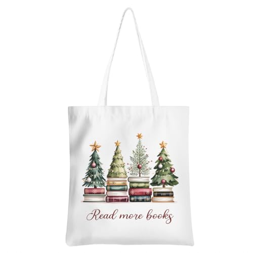 Read More Books Christmas Book Tote Bag - Bookish Gifts for Book Lovers