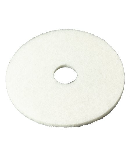 White Super Polish Floor Pads, 13-Inch, 5-Pack