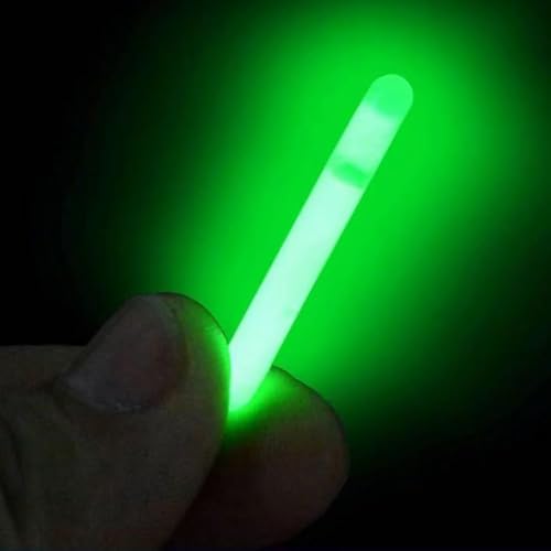100 Pcs Fishing Float Light Sticks, 3mm Fluorescent Glow Sticks for Night