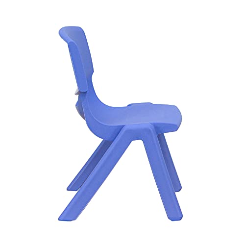 Kids Activity Table and 6 Chair Set - Blue Plastic Classroom Furniture