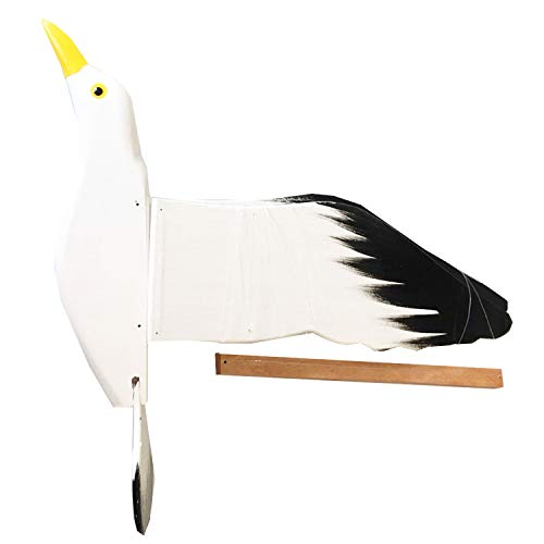 18-Inch Wooden Flying Seagull Mobile Kinetic Hanging Sculpture Art Decor