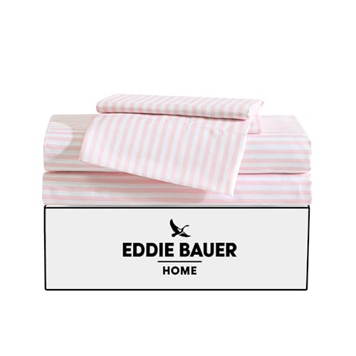 Eddie Bauer Kids Queen Bed Sheet Set, Soft Microfiber Bedding - Little Stripe