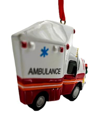 Kurt Adler 4-Inch Ambulance Christmas Ornament - Emergency Vehicle Decor