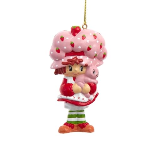 Kurt Adler Strawberry Shortcake Ornament, 3.5-Inch Officially Licensed Plastic Holiday Decoration