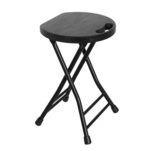 18-Inch Folding Stool with Handle - 500lb Capacity Portable Collapsible Chair