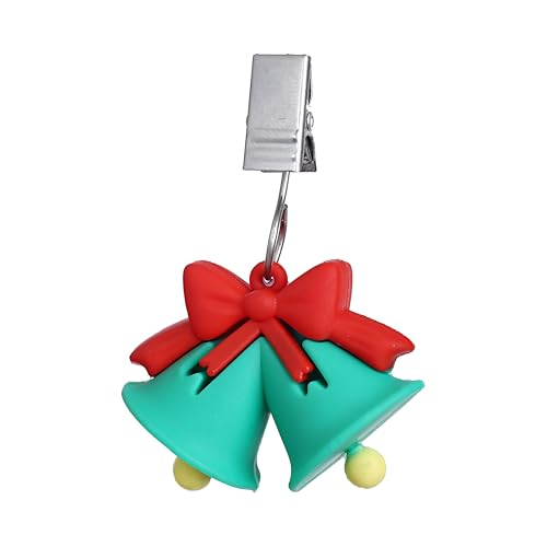 TwoFish Xmas Bell Resin Tablecloth Weights & Clips Set of 4 - Holiday Decor