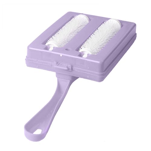 Handheld Carpet Debris Brush with Double Roller Design