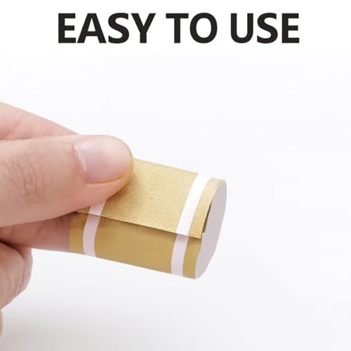 100 Pack Self-Adhesive Gold Paper Napkin Bands for Wedding Table Settings