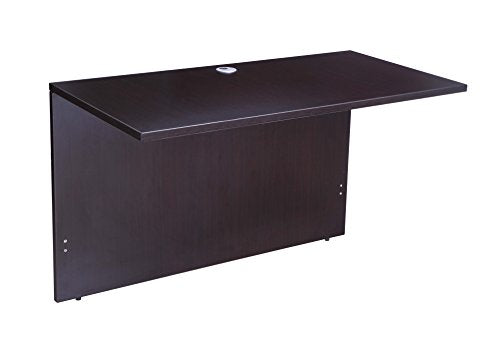 71-Inch Executive U-Shape Desk with Hutch and File Storage - Mocha Wood