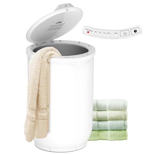 Trydow White Ultra Large Capacity Towel Warmer Bucket with Timer & Safety Lock