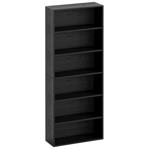 6-Tier Tall Bookcase - 70" Floor Standing Storage Display Shelf