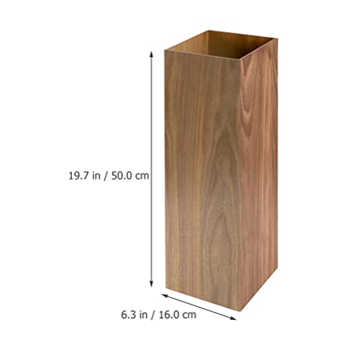 Square Wooden Umbrella Stand - Farmhouse Entryway Storage Bucket