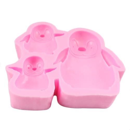 Penguin Family Silicone Fondant Mold for Cake Decoration - Style B