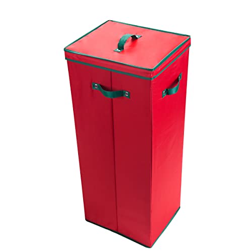 Wrapping Paper Storage Box Upright Container for 20 Rolls Red