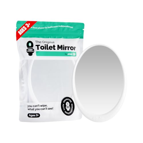 Toilet Mirror for Potty Training - Shatterproof Hygiene Aid for Kids